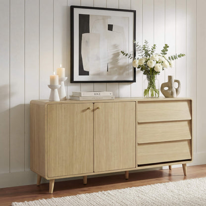 58” Hudson Mid-century Arc-Shaped Sideboard