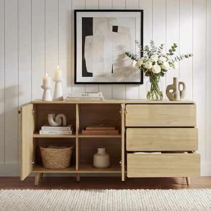 58” Hudson Mid-century Arc-Shaped Sideboard
