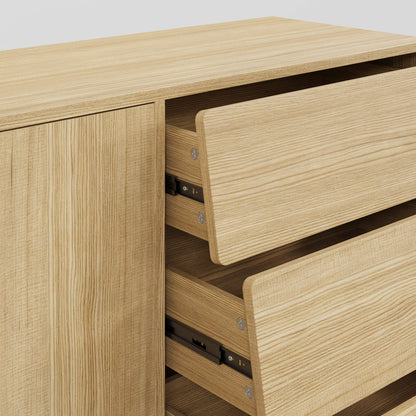 58” Hudson Mid-century Arc-Shaped Sideboard