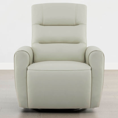 Ineke Genuine Leather Swivel Glider Power Recliner with Power Headrest