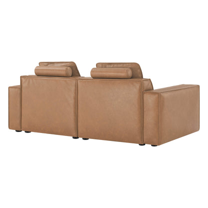 Isla Modern Refined Piping Feather-Soft 2 Seater Modular Sofa