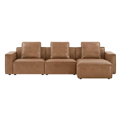 Isla Modern Refined Piping Feather-Soft 4 Seater Modular Sofa