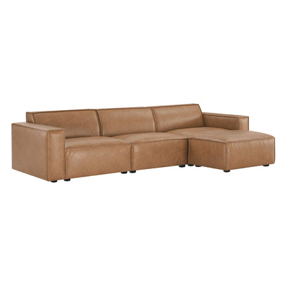 Isla Modern Refined Piping Feather-Soft 4 Seater Modular Sofa