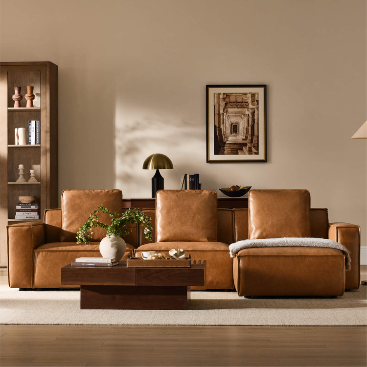 Isla Modern Refined Piping Feather-Soft 4 Seater Modular Sofa