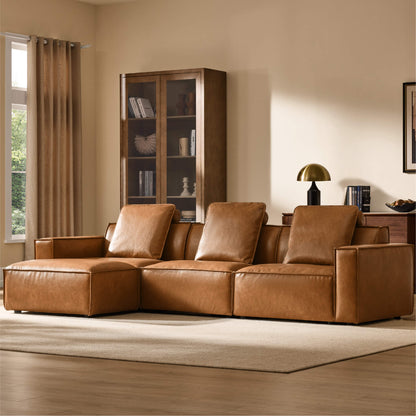 Isla Modern Refined Piping Feather-Soft 4 Seater Modular Sofa