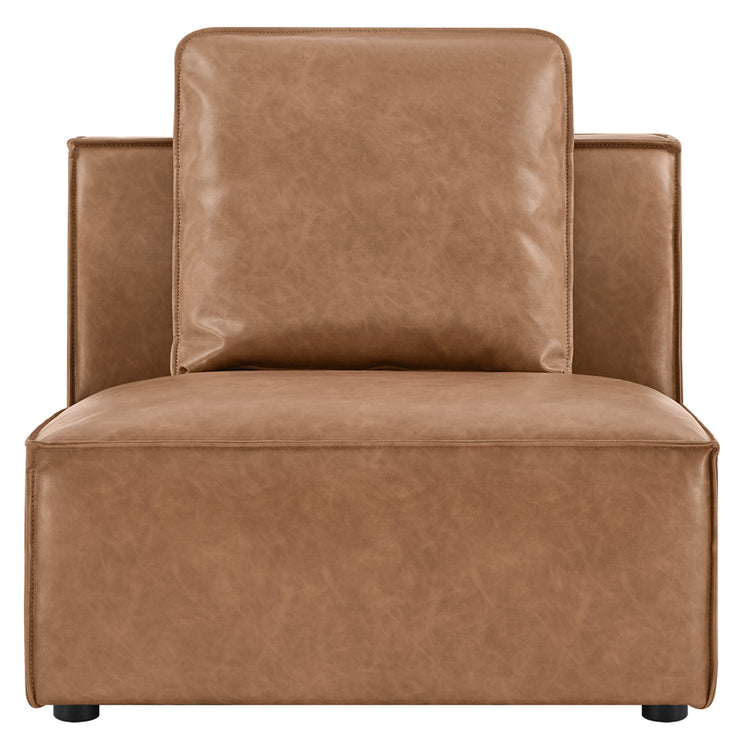Isla Modern Refined Piping Feather-Soft Armless Chair