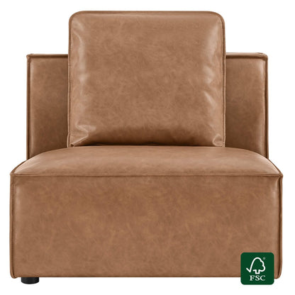 Isla Modern Refined Piping Feather-Soft Armless Chair