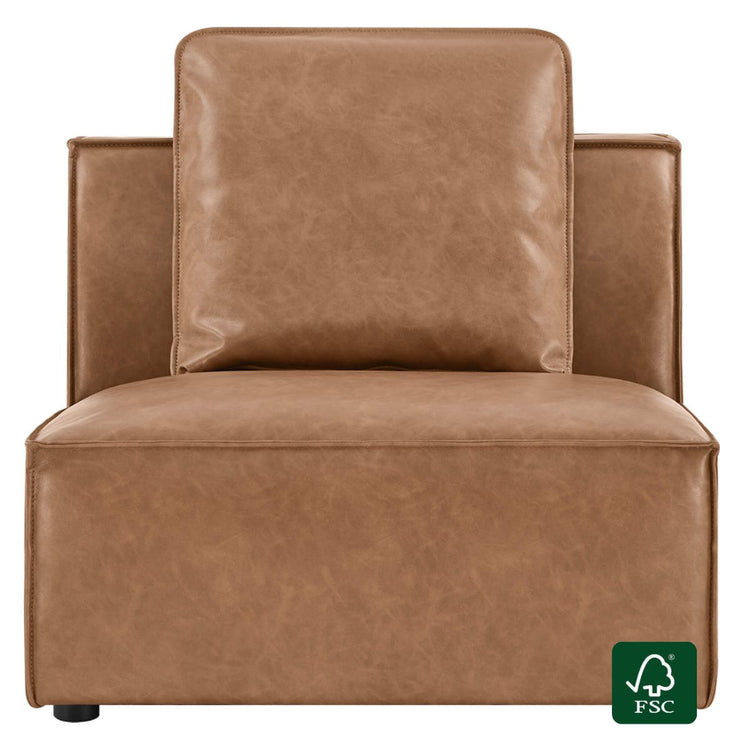 Isla Modern Refined Piping Feather-Soft Armless Chair