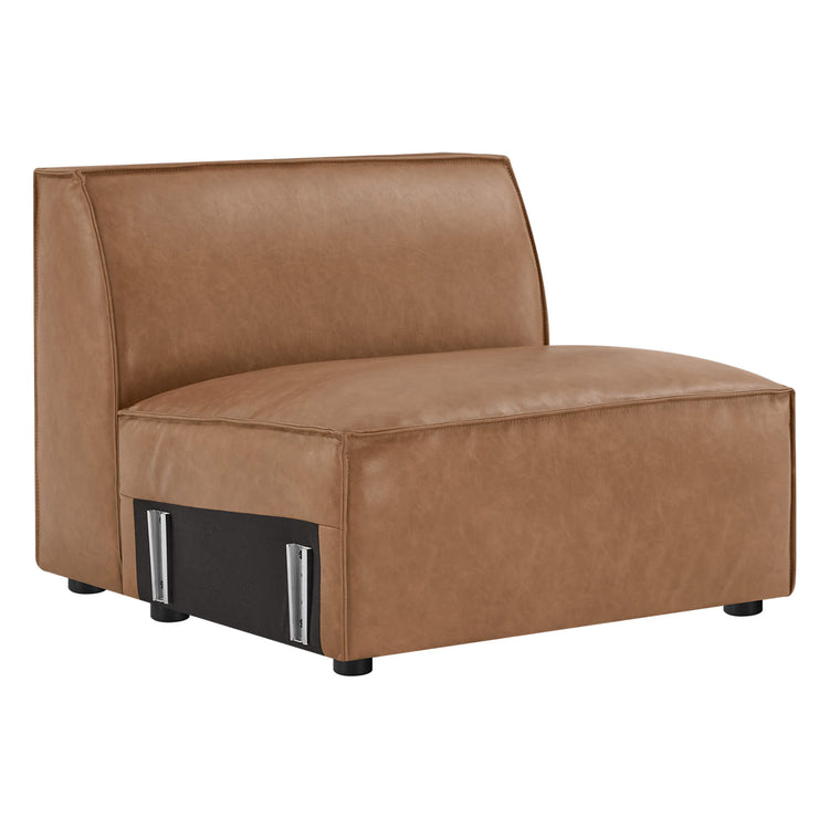 Isla Modern Refined Piping Feather-Soft Armless Chair