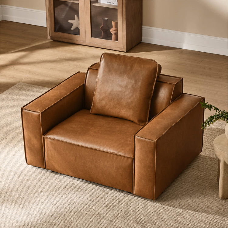 Isla Modern Refined Piping Feather-Soft Accent Chair