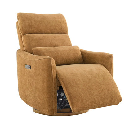Janice Power Swivel Nursery Glider Recliner with Power Headrest
