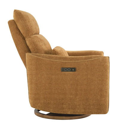 Janice Power Swivel Nursery Glider Recliner with Power Headrest