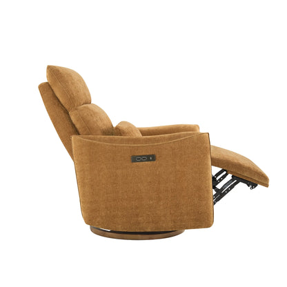 Janice Power Swivel Nursery Glider Recliner with Power Headrest