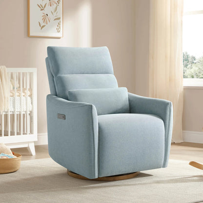 Janice Power Swivel Nursery Glider Recliner with Power Headrest