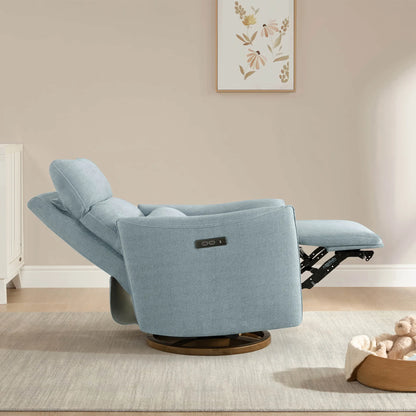 Janice Power Swivel Nursery Glider Recliner with Power Headrest
