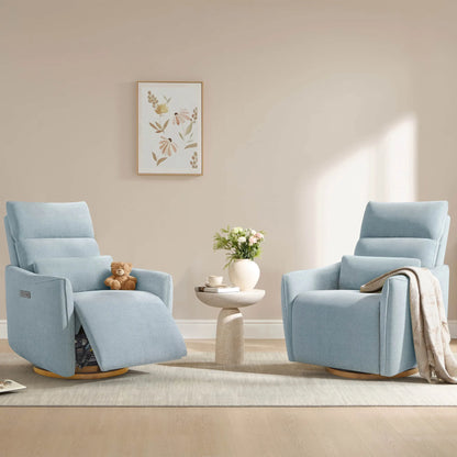 Janice Power Swivel Nursery Glider Recliner with Power Headrest