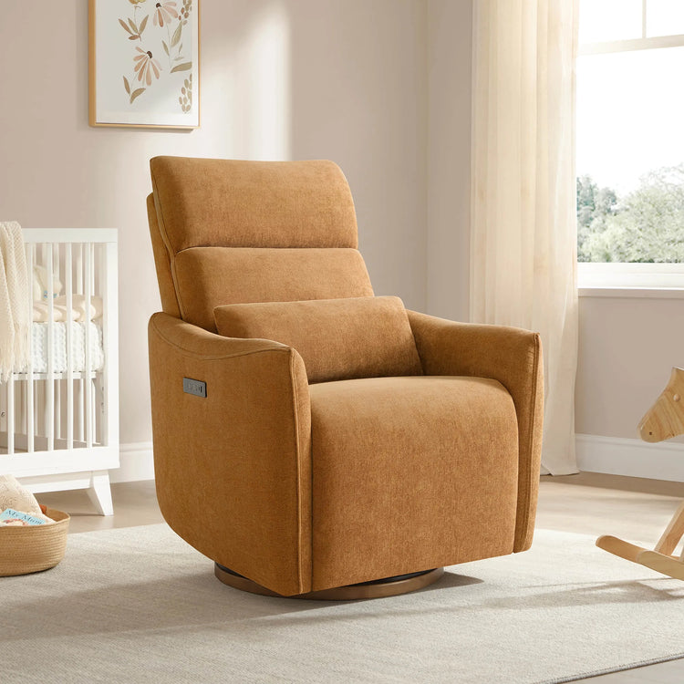 Janice Power Swivel Nursery Glider Recliner with Power Headrest