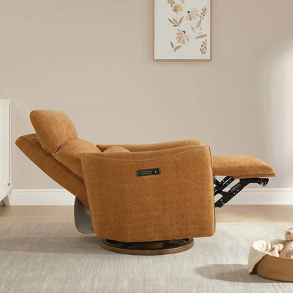 Janice Power Swivel Nursery Glider Recliner with Power Headrest