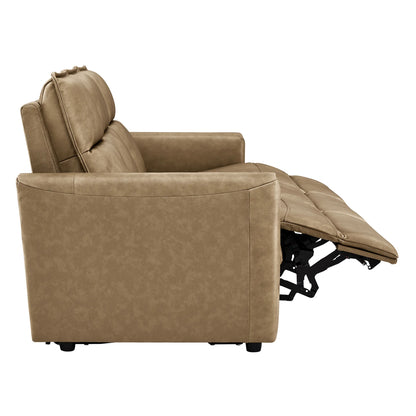 Jared Genuine Leather Wall Hugger 2-Seater Modular Reclining Sofa with Power Headrest