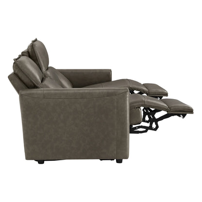 Jared Genuine Leather Wall Hugger 2-Seater Modular Reclining Sofa with Power Headrest