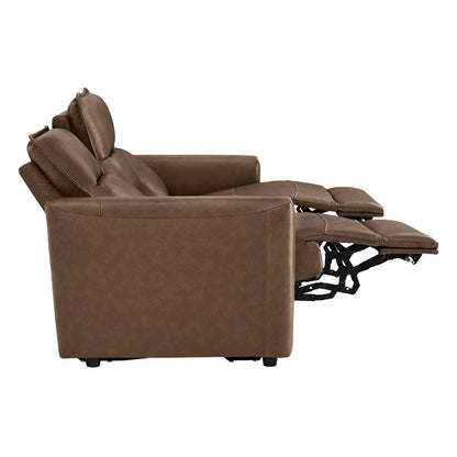 Jared Genuine Leather Wall Hugger 3-Seater Modular Reclining Sofa with Power Headrest