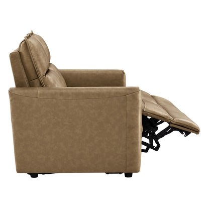 Jared Genuine Leather Wall Hugger 2-Seater Modular Reclining Sofa with Power Headrest
