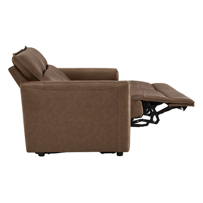 Jared Genuine Leather Wall Hugger 2-Seater Modular Reclining Sofa with Power Headrest