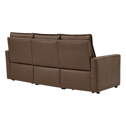 Jared Genuine Leather Wall Hugger 3-Seater Modular Reclining Sofa with Power Headrest
