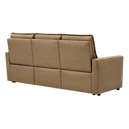 Jared Genuine Leather Wall Hugger 3-Seater Modular Reclining Sofa with Power Headrest