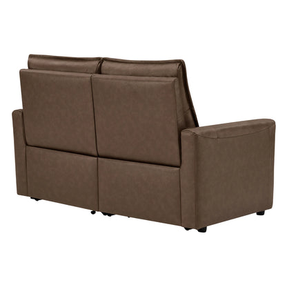 Jared Genuine Leather Wall Hugger 2-Seater Modular Reclining Sofa with Power Headrest