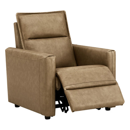 Jared Genuine Leather Wall Hugger 2-Seater Modular Reclining Sofa with Power Headrest