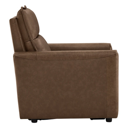 Jared Genuine Leather Wall Hugger Recliner with Power Headrest
