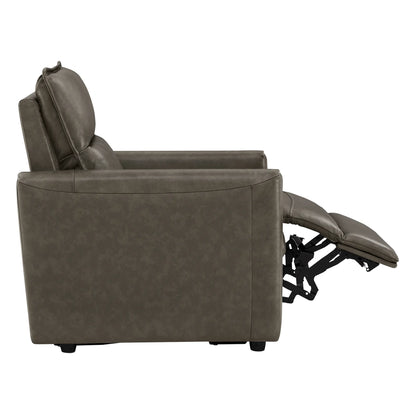 Jared Genuine Leather Wall Hugger 2-Seater Modular Reclining Sofa with Power Headrest