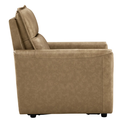 Jared Genuine Leather Wall Hugger Recliner with Power Headrest