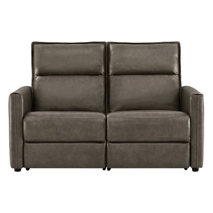 Jared Genuine Leather Wall Hugger 2-Seater Modular Reclining Sofa with Power Headrest
