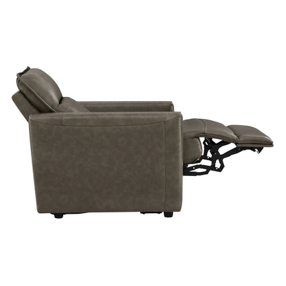 Jared Genuine Leather Wall Hugger 2-Seater Modular Reclining Sofa with Power Headrest