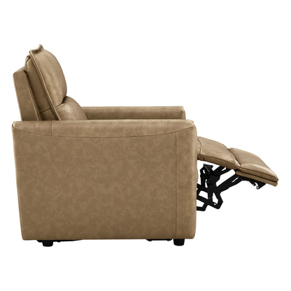Jared Genuine Leather Wall Hugger 2-Seater Modular Reclining Sofa with Power Headrest
