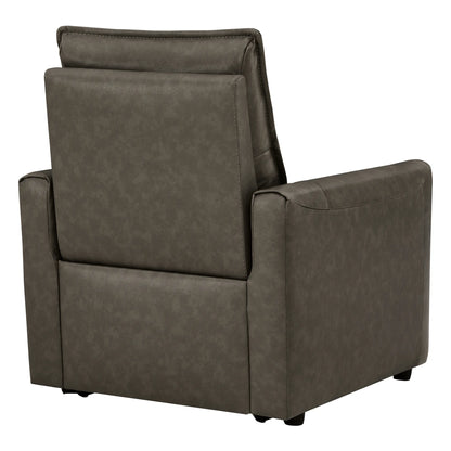 Jared Genuine Leather Wall Hugger Recliner with Power Headrest