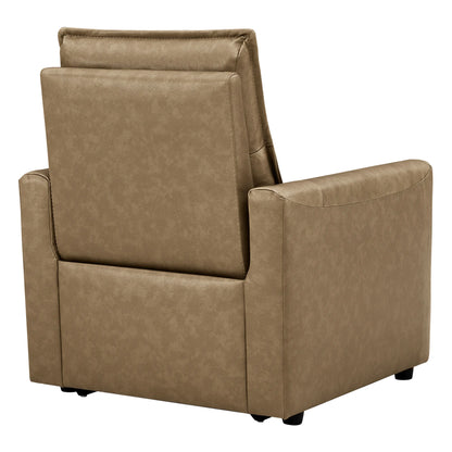 Jared Genuine Leather Wall Hugger Recliner with Power Headrest