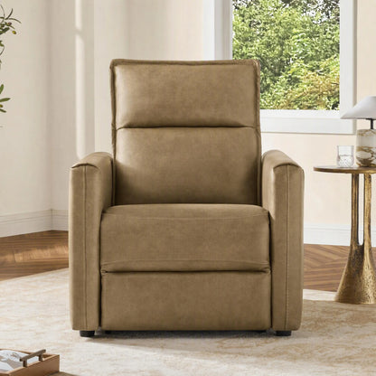 Jared Genuine Leather Wall Hugger Recliner with Power Headrest