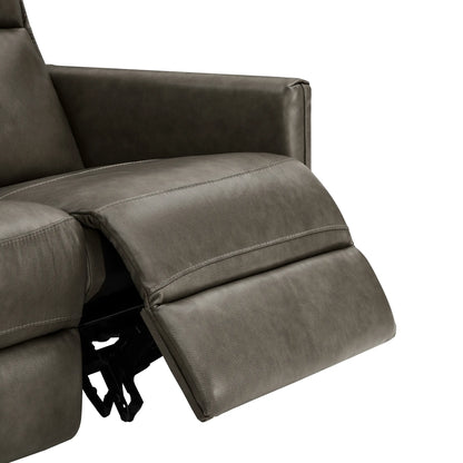 Jared Genuine Leather Wall Hugger 2-Seater Modular Reclining Sofa with Power Headrest