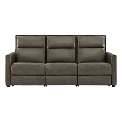 Jared Genuine Leather Wall Hugger 3-Seater Modular Reclining Sofa with Power Headrest