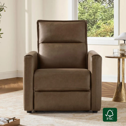 Jared Genuine Leather Wall Hugger Recliner with Power Headrest