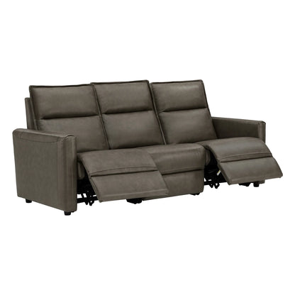 Jared Genuine Leather Wall Hugger 3-Seater Modular Reclining Sofa with Power Headrest