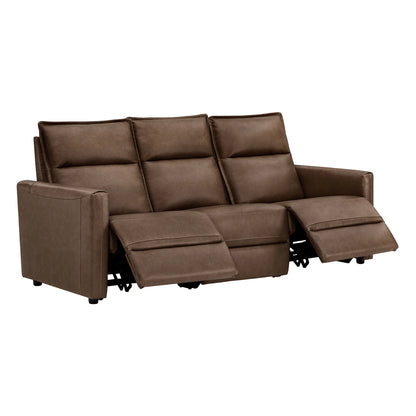 Jared Genuine Leather Wall Hugger 3-Seater Modular Reclining Sofa with Power Headrest