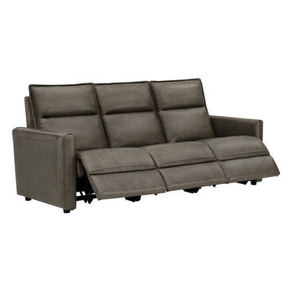 Jared Genuine Leather Wall Hugger 3-Seater Modular Reclining Sofa with Power Headrest