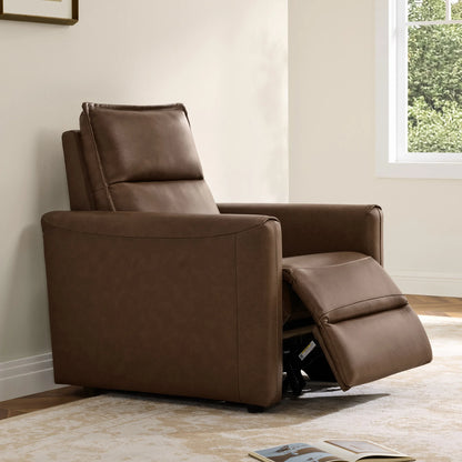 Jared Genuine Leather Wall Hugger Recliner with Power Headrest