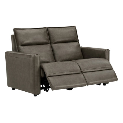 Jared Genuine Leather Wall Hugger 2-Seater Modular Reclining Sofa with Power Headrest