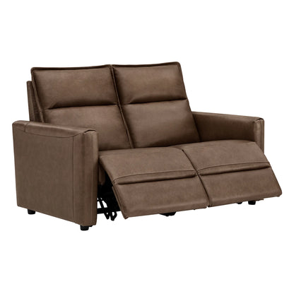 Jared Genuine Leather Wall Hugger 2-Seater Modular Reclining Sofa with Power Headrest