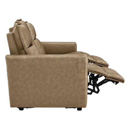 Jared Genuine Leather Wall Hugger 2-Seater Modular Reclining Sofa with Power Headrest